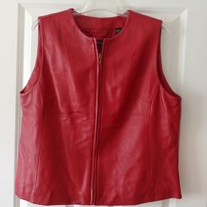 Red Leather Vest
